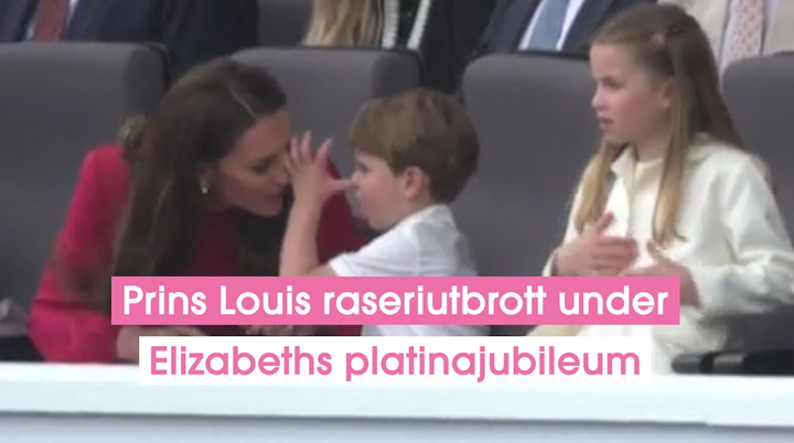 Prins Louis raseriutbrott under Elizabeths platinajubileum – se klippet här
