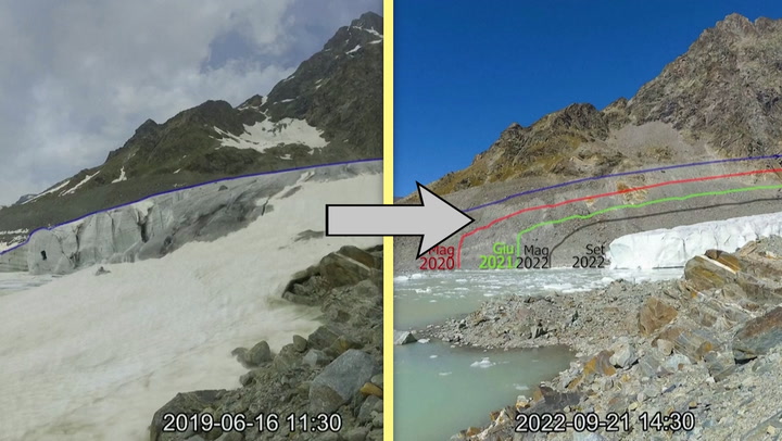 4-YEAR TIMELAPSE SHOWS GLACIER MELT AWAY IN SECONDS