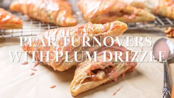 Pear Turnovers with Plum Drizzle