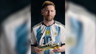Messi se reencontró con sus botines mundialistas