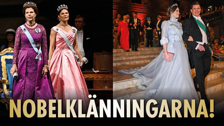 Titta – här är klänningarna som kungligheterna bar på Nobel 2022
