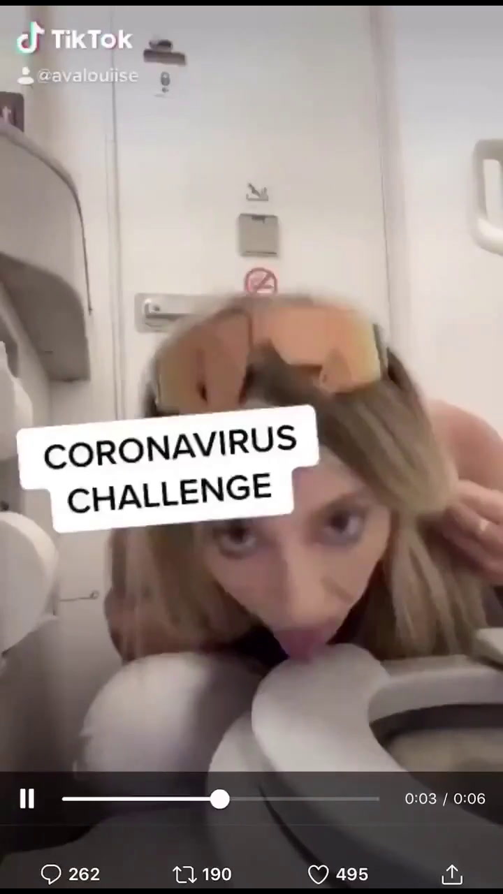 Lamió el inodoro por el 'coronavirus challenge'