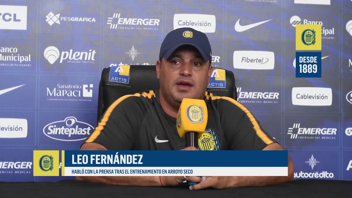 Leo Fernández habló con la prensa tras el entrenamiento