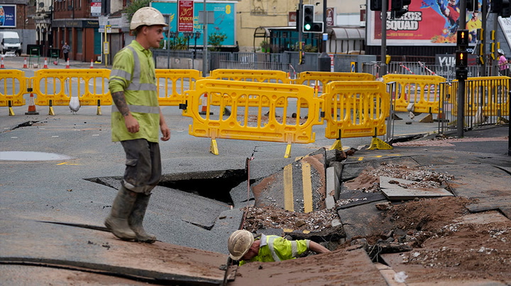 Sinkhole opens up in Liverpool