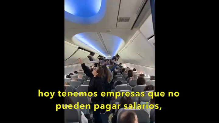 El mensaje leído por los pilotos de Aerolíneas Argentinas - Fuente: Facebook