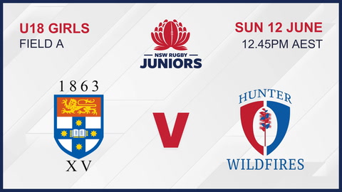 12 June - U18girls Field 1 - Sydney Uni V Hunter