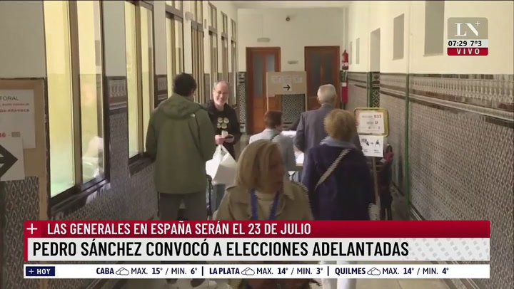 Pedro Sánchez convocó a elecciones adelantadas