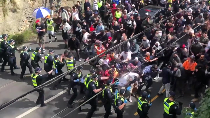 Anti-lockdown protesters attack police officers in Melbourne