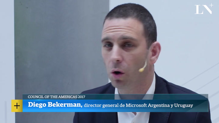 Diego Bekerman, director general de Microsoft Argentina y Uruguay, en el Council of the Americas 201