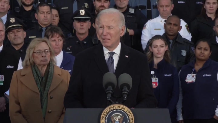 Biden tells Lewiston 'you are not alone' after mass shooting