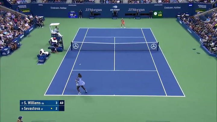 Serena Williams VS Anastasija Sevastova, semifinal 2018 - Fuente: US Open