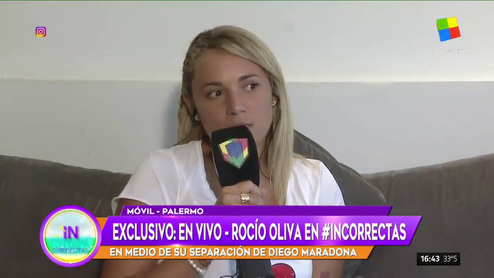 Rocío Oliva habló de su separación de Diego Maradona - Fuente: América