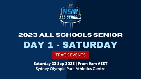 23 September - NSW All Schools Championships