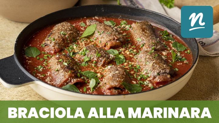 Braciola alla Marinara, azaz olasz töltött marhahústekercsek pikáns paradicsomszószban videó