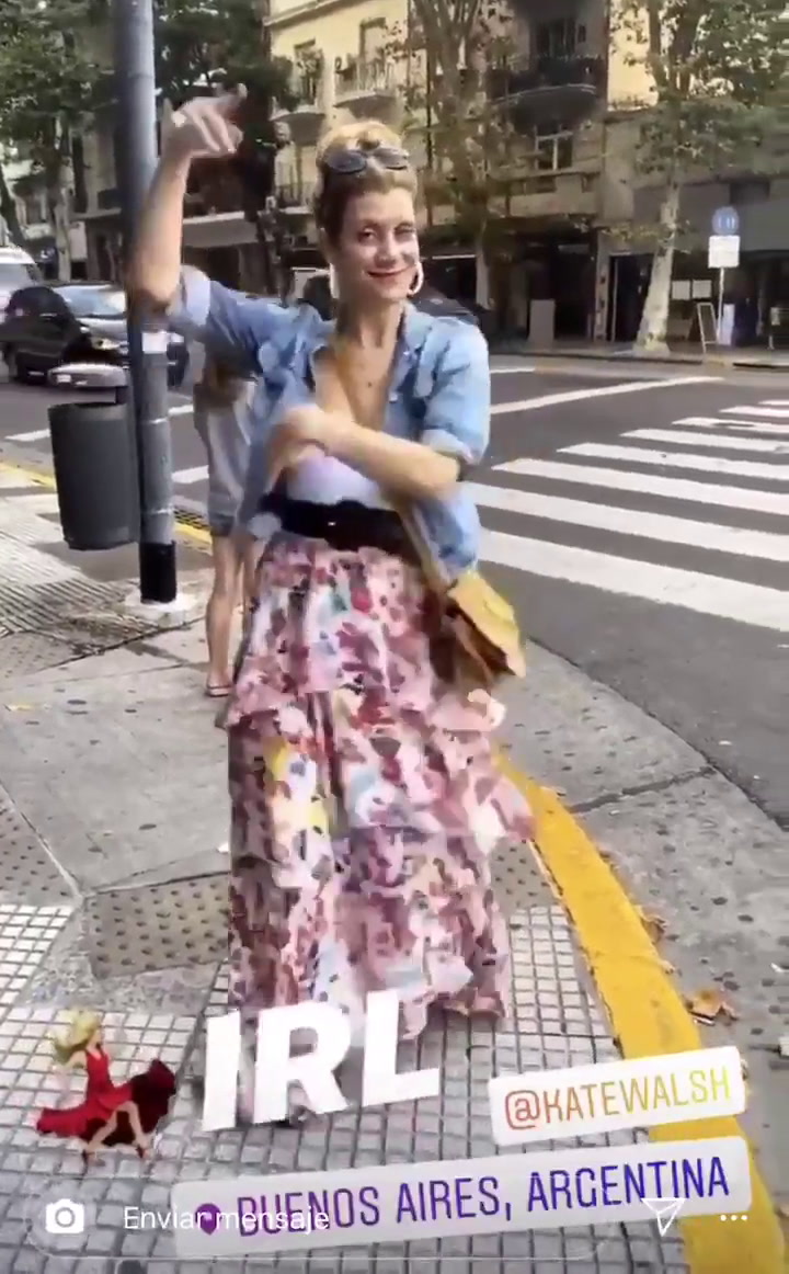 Kate Walsh paseando por Buenos Aires - Fuente: Instagram