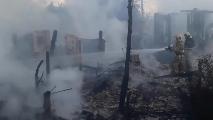 Ukraine: Fire put out in Sumy after residential neighbourhood hit by shelling