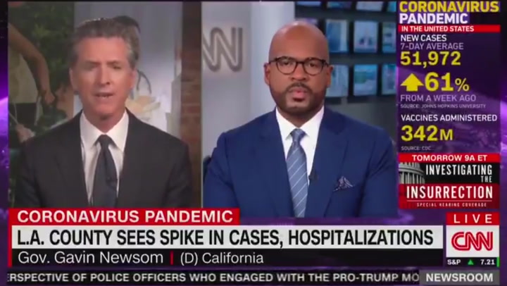 California Governor compares unvaccinated people to drunk drivers
