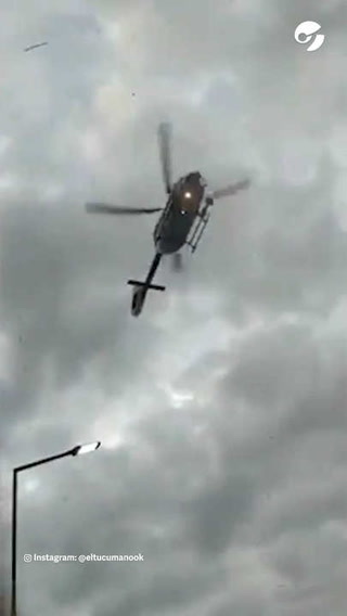 Un helicóptero causó pánico y destrozos en pleno acto por el 25 de Mayo