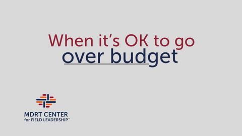 When it's OK to go over budget