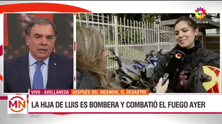 La sorpresa de Luis Otero al ver a su hija bombera en el noticiero