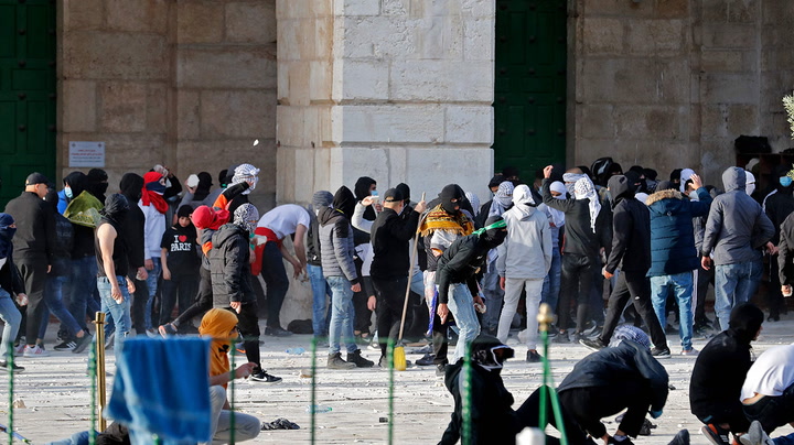 Watch live as tension grows outside al-Aqsa mosque in Jerusalem