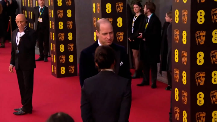Prince William arrives alone at Baftas as Kate recovers from surgery