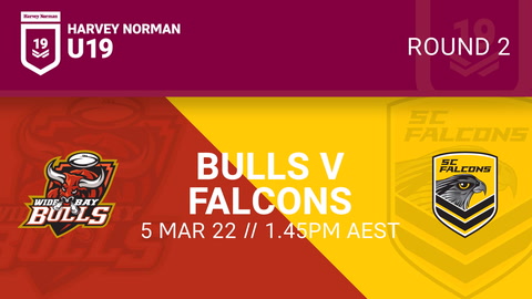 Round 2 - Wide Bay Bulls U19 vs Sunshine Coast Falcons U19