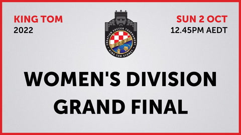 2 October - King Tom Sydney - Women's Division Grand Final