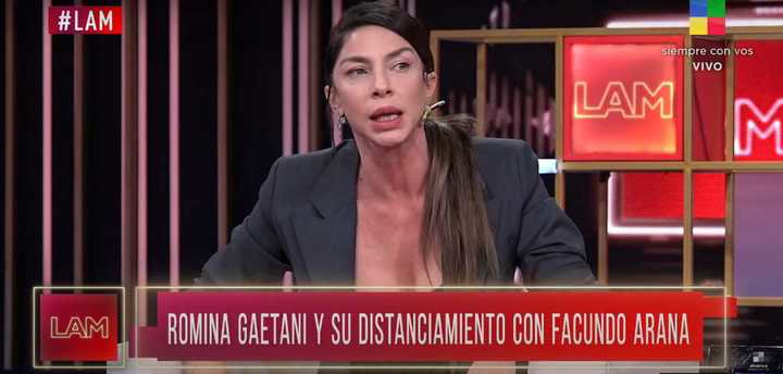 Romina Gaetani relató violentos episodios que habría vivido con Facundo Arana