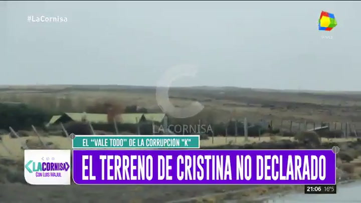 El informe de La Cornisa sobre el terreno no declarado de Cristina. Fuente: América