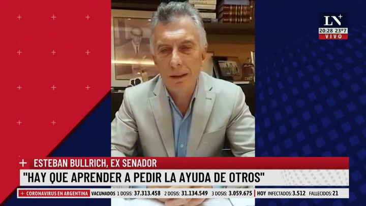 Mauricio Macri le dejo un mensaje de apoyo a Esteban Bullrich