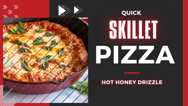 Quick Skillet Pizza with Hot Honey Drizzle