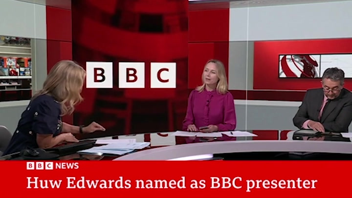 Moment BBC name Huw Edwards as presenter at centre of scandal