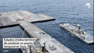 Estados Unidos terminó de construir un puerto temporal en Gaza