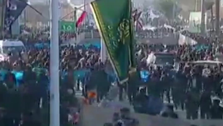 Iran explosions: Moment blasts go off near memorial for assassinated general