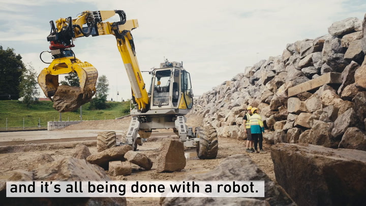 Autonomous Excavator Constructs A Six-metre-high Dry Stone Wall