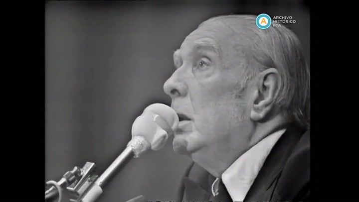 Conferencia Borges sobre la ceguera, en el Teatro Coliseo (1977)