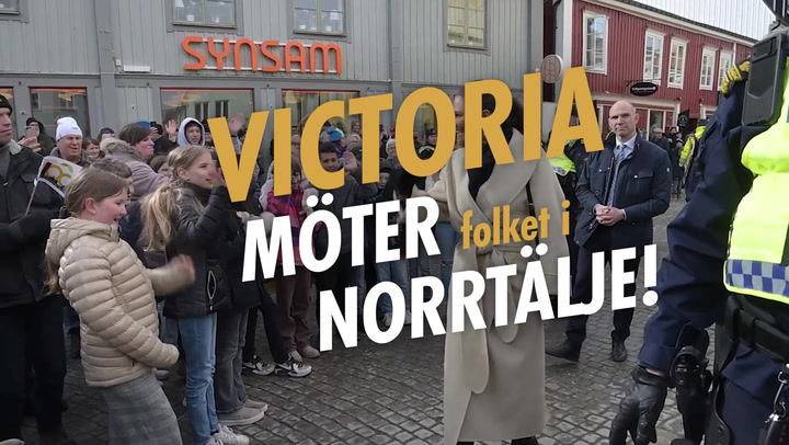 Victoria möter folket på stan i Norrtälje!
