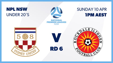 10 April - NPL NSW U20 Men's - Round 6 - Sydney United 58 FC v Rockdale Ilinden FC