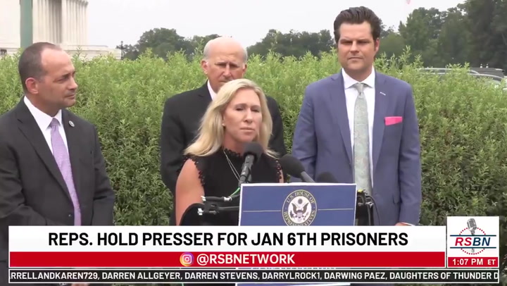 Marjorie Taylor Greene and Matt Gaetz locked out of facility holding January 6th prisoners
