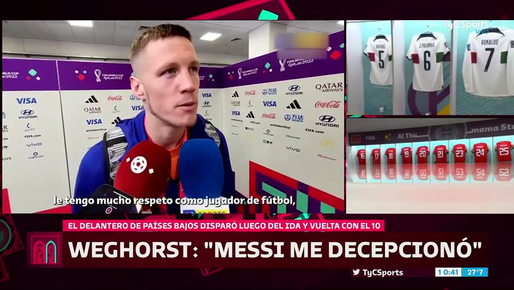 Weghorst habló sobre su cruce con Messi en cuartos del Mundial