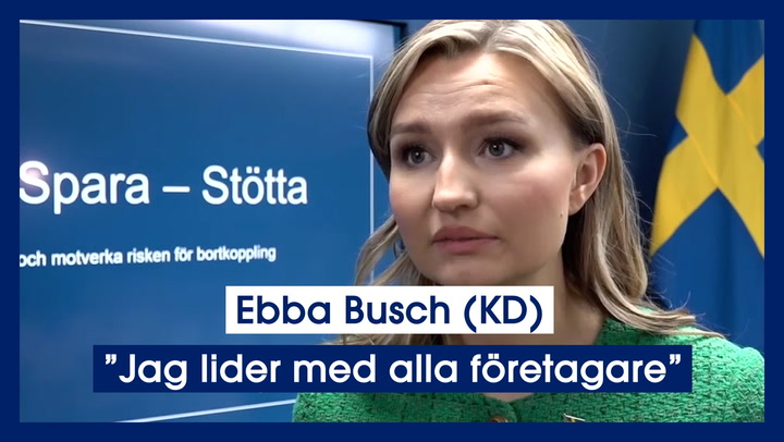 Ebba Busch (KD) ”Jag lider med alla företagare”
