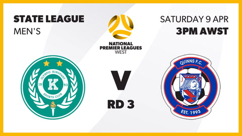 9 April - NPL WA State League Men's - Round 3 - Olympic Kingsway FC v Quinns FC