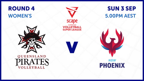 3 September - Super League Volleyball - Women's - Round 4 - Queensland Pirates v NSW Phoenix