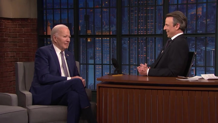 Biden skewers Trump's 'old age' while defending own age on Late Night with Seth Meyers