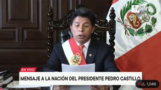 Pedro Castillo anunció que disolverá el Congreso de Perú e instalará un "gobierno de emergencia"
