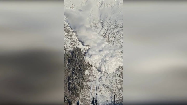 Alaska officials trigger avalanche to combat snow hazards