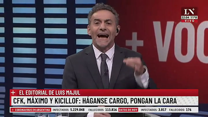 CFK, Máximo y Kicillof: háganse cargo, pongan la cara. El editorial de Luis Majul