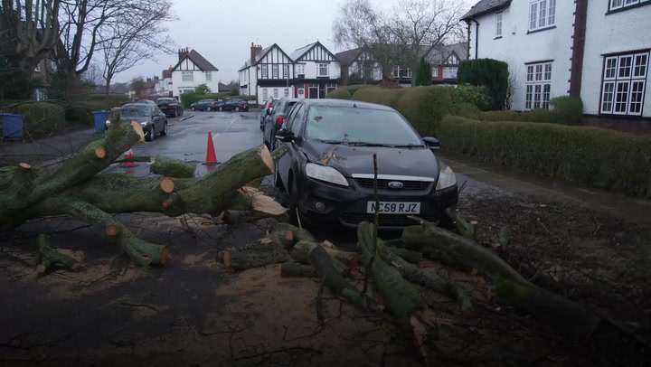 Storm Franklin batters UK with high winds and flooding, causing rush-hour delays