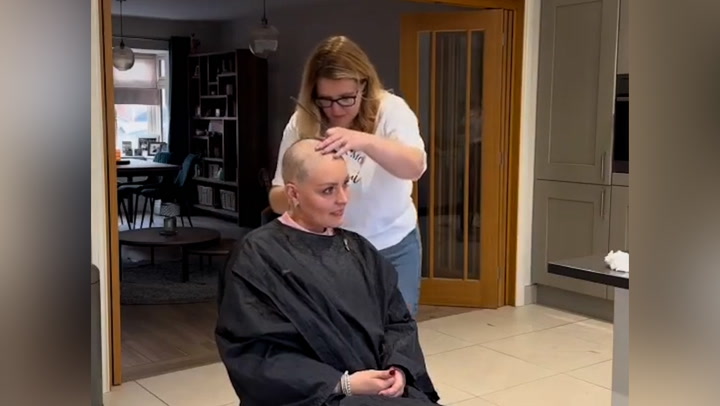 Amy Dowden takes 'hardest step' and shaves head after cancer diagnosis